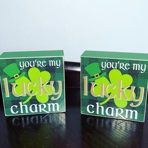 You’re my Lucky Charm St Patty’s Square Wooden sign decor